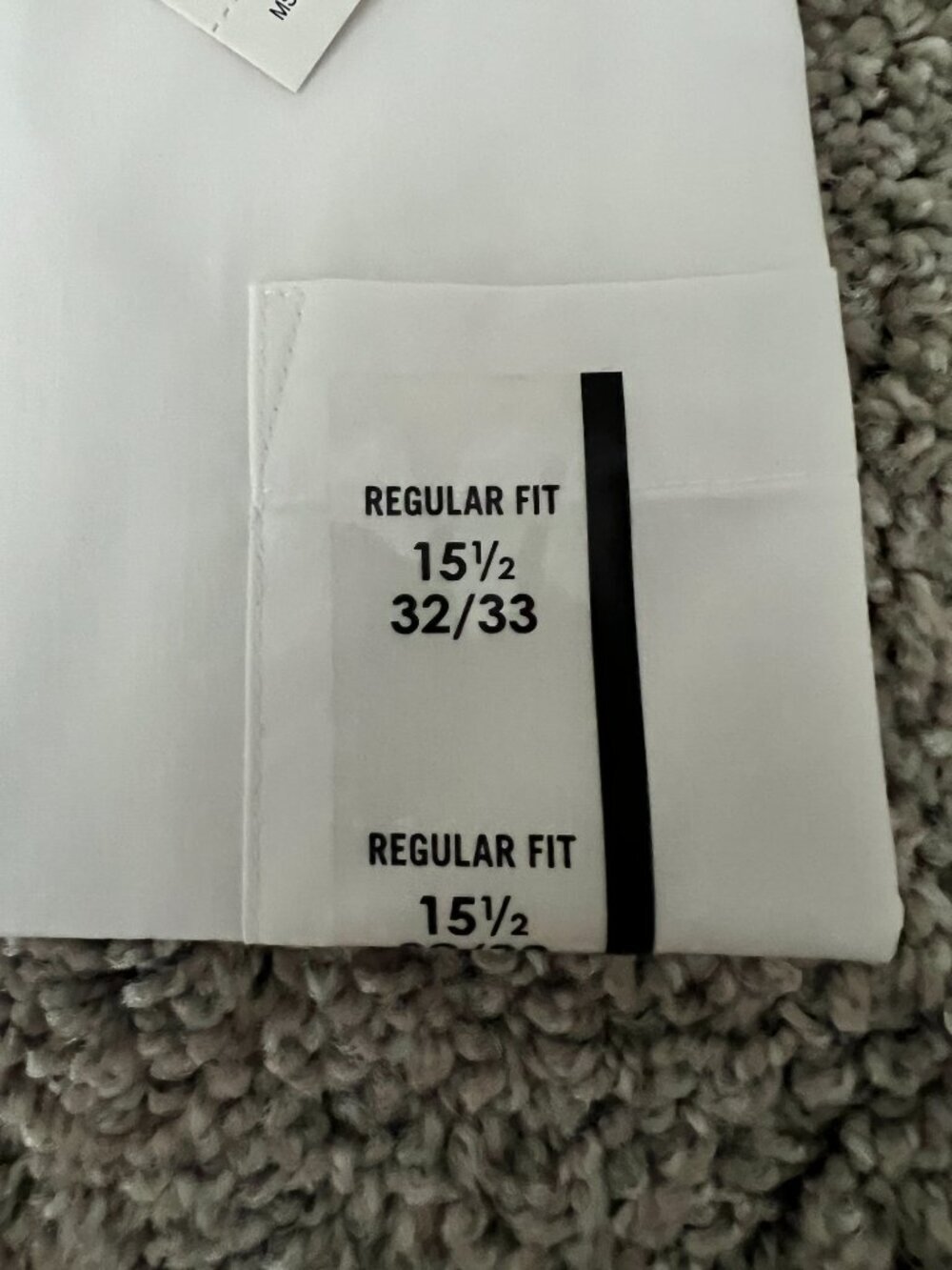 Van Heusen Dress Shirt White 15.5 32/33 NWT - Picture 2 of 2